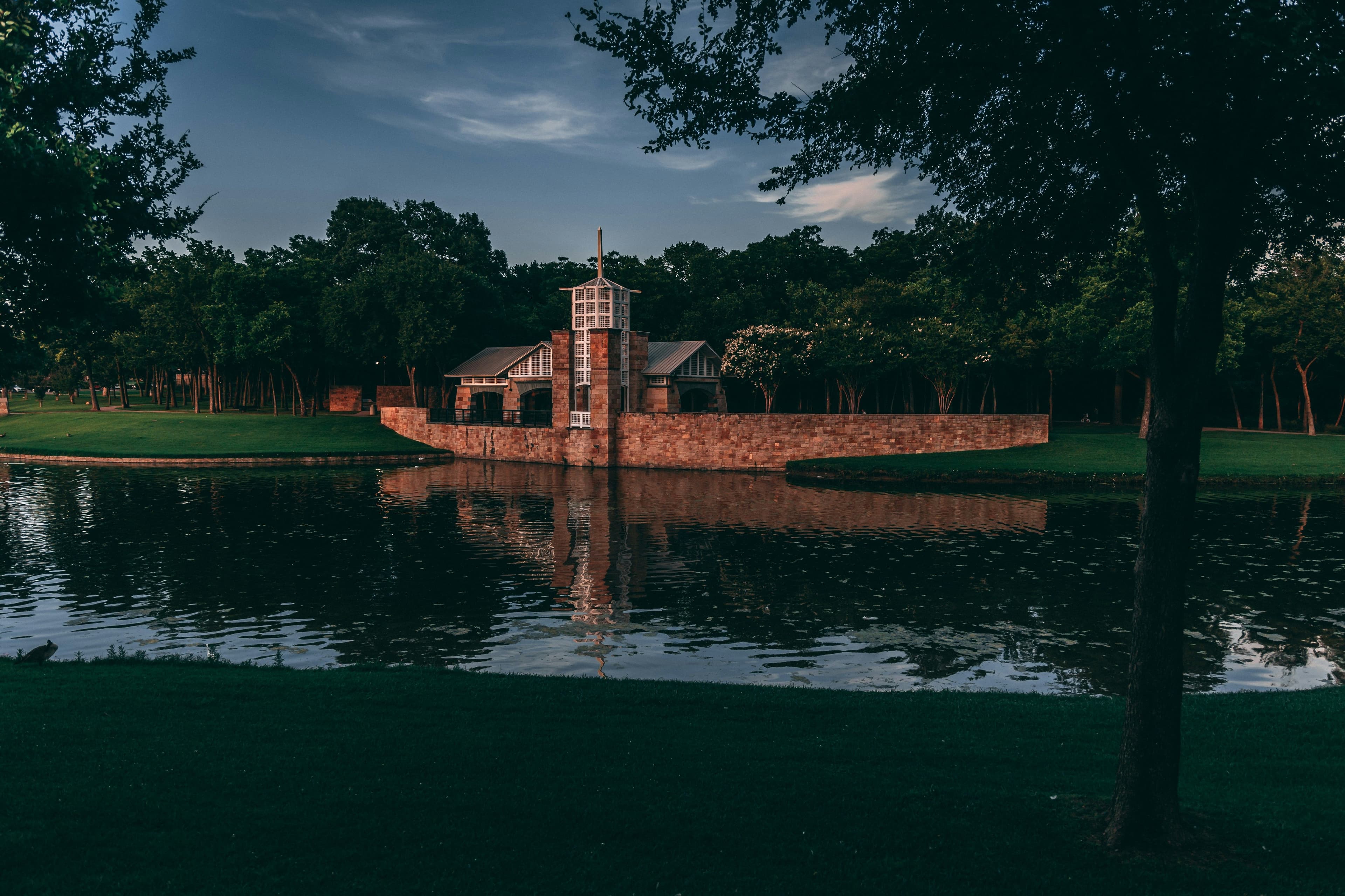 Centennial Park Irving Texas at dusk
