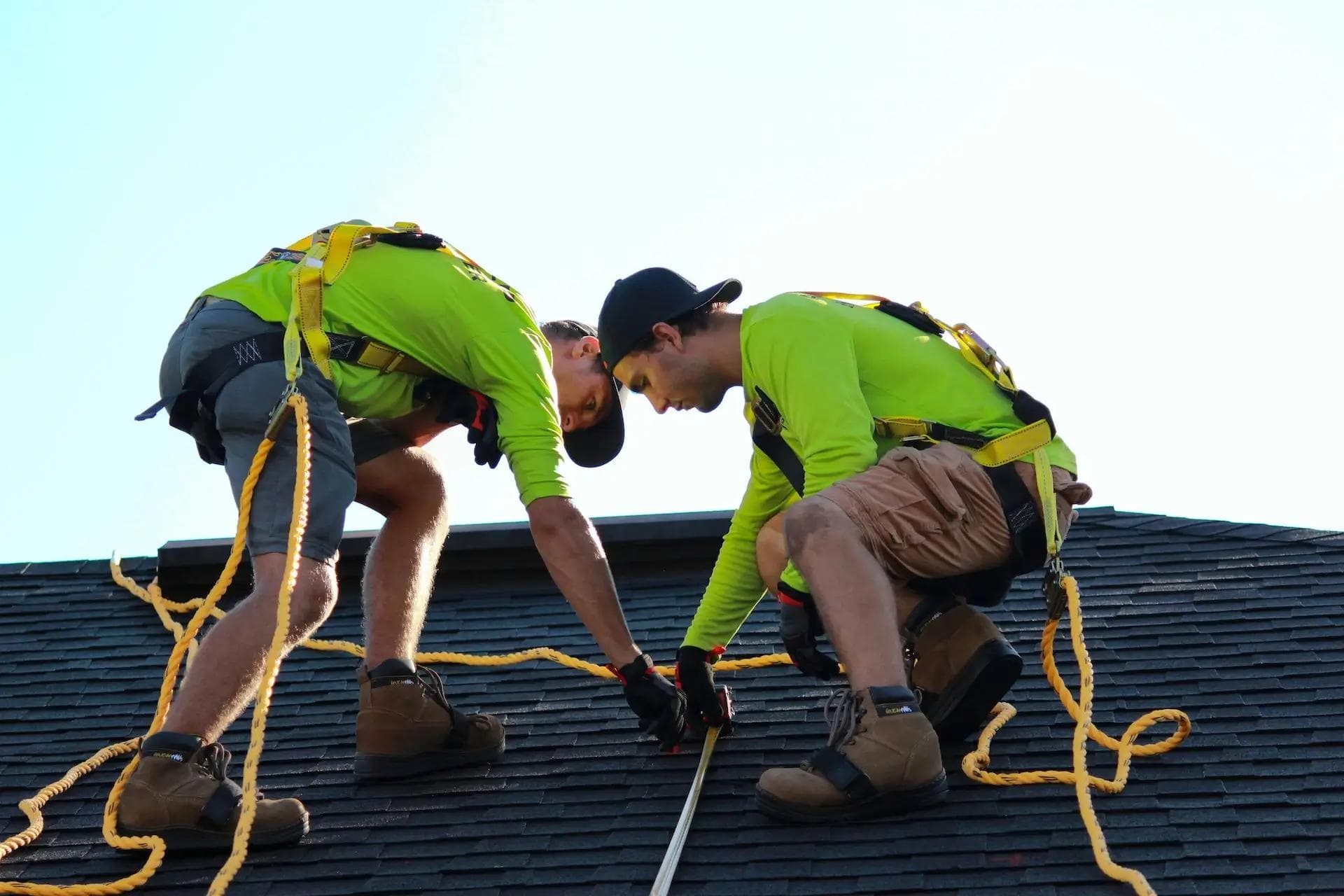 DUBCO crew working on a residential roof.